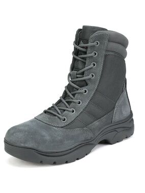 NORTIV 8 Men's Military Tactical Work Boots dark gray suede trooper size 13
